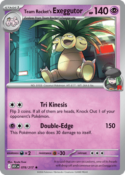 Team Rocket's Exeggutor 78/217 Ascended Heroes