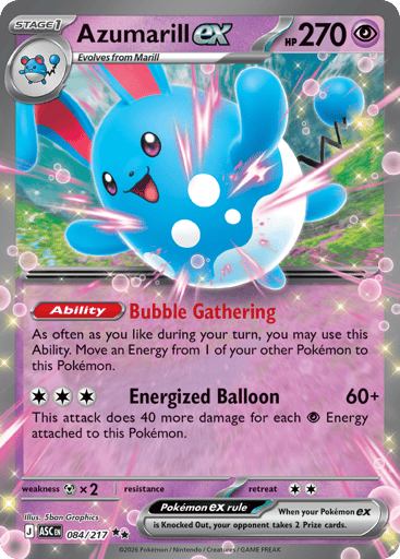Azumarill ex 84/217 from Ascended Heroes