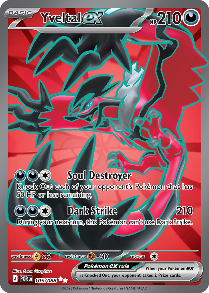 Yveltal ex 105/88, Perfect Order Pokémon card