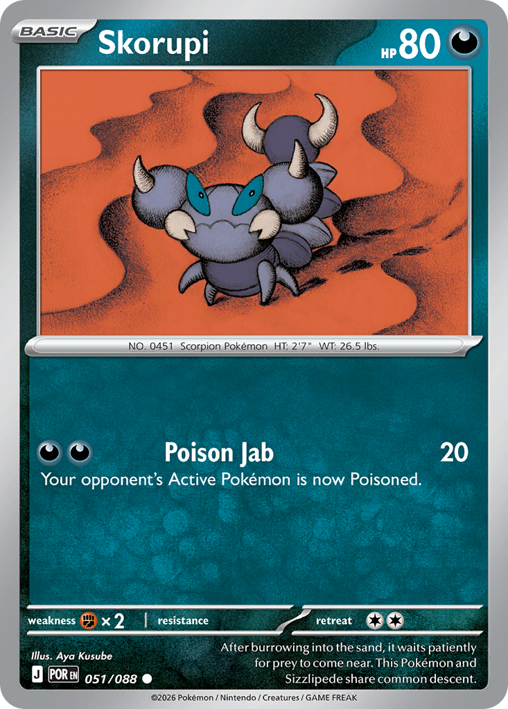 Skorupi 51/88, Perfect Order Pokémon card