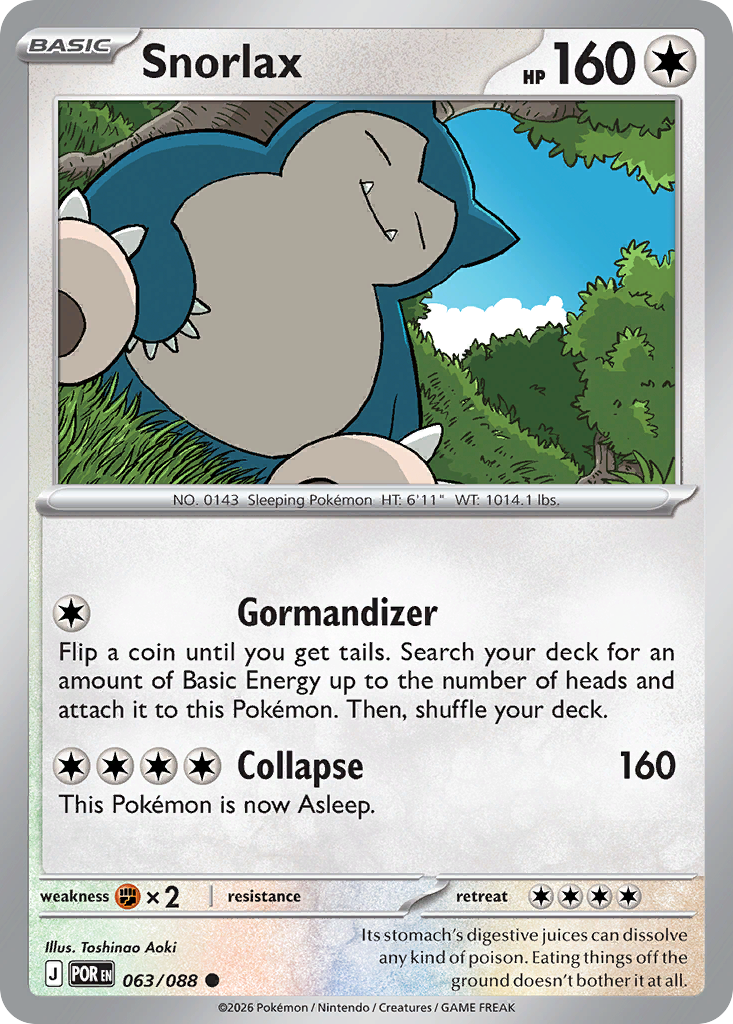 Snorlax 63/88, Perfect Order Pokémon card