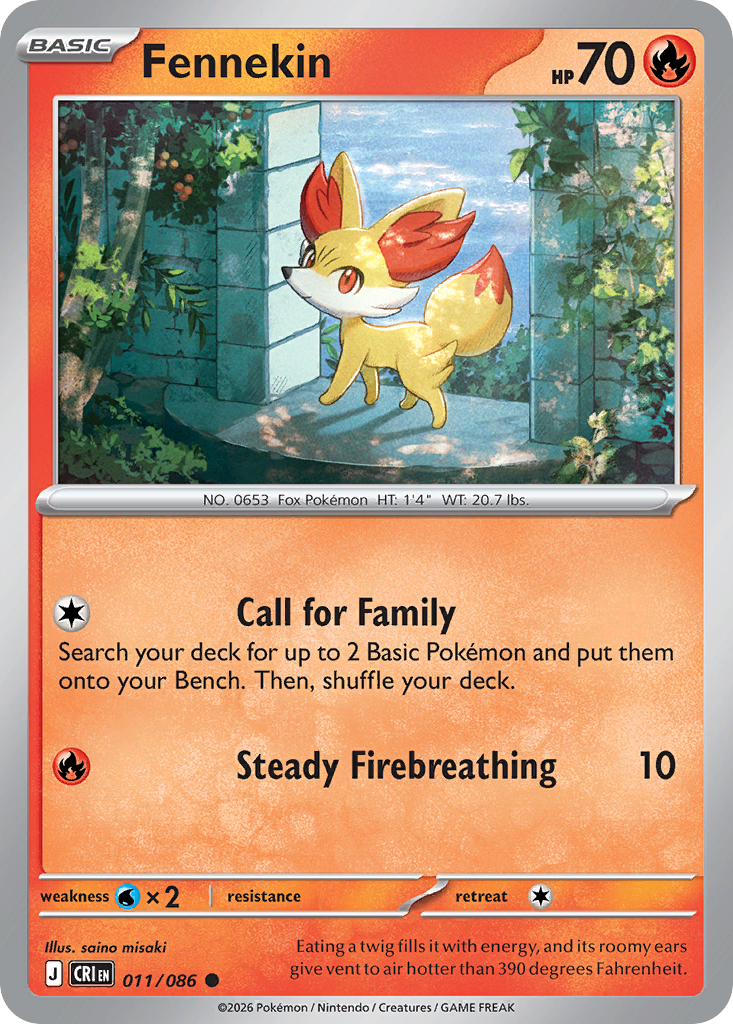 Fennekin 11/86, Chaos Rising Pokémon card