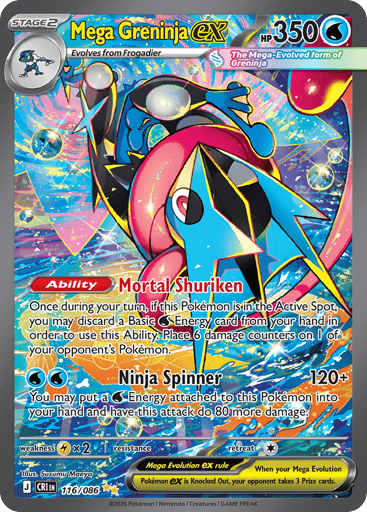 Mega Greninja ex 116/86 from Chaos Rising