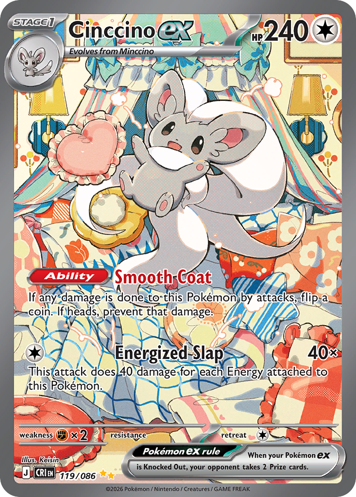 Cinccino ex 119/86, Chaos Rising Pokémon card