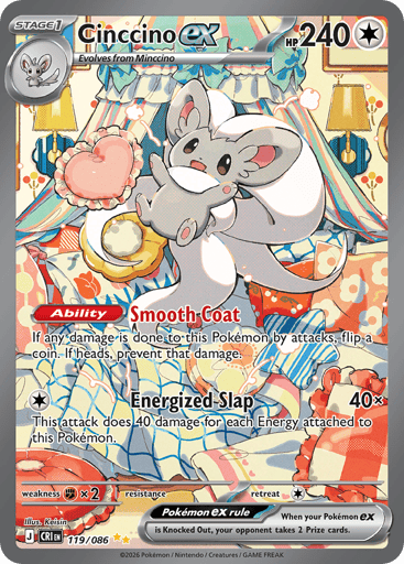Cinccino ex 119/86 from Chaos Rising