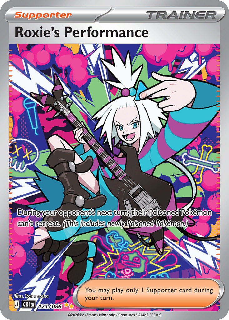 Roxie's Performance 121/86, Chaos Rising Pokémon card