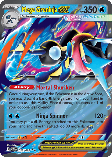 Mega Greninja ex 22/86 from Chaos Rising
