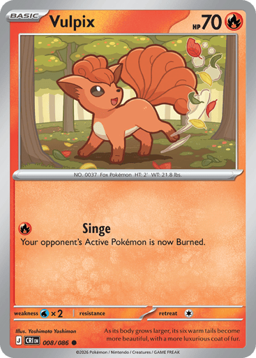 Vulpix 8/86 from Chaos Rising