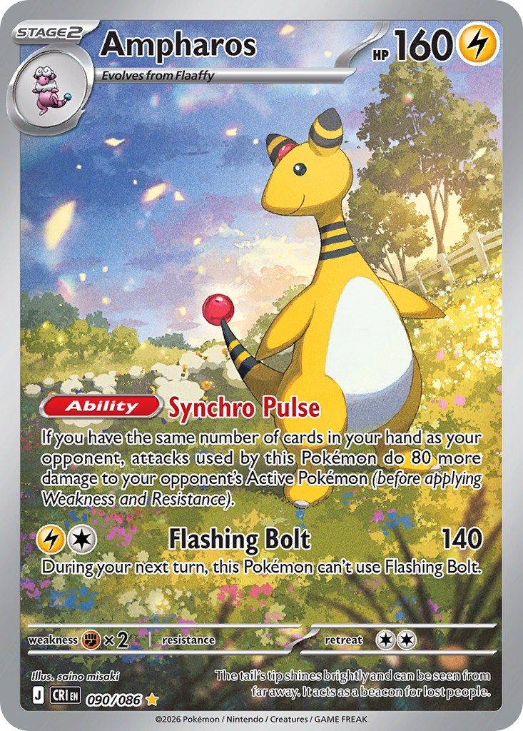 Ampharos 90/86, Chaos Rising Pokémon card