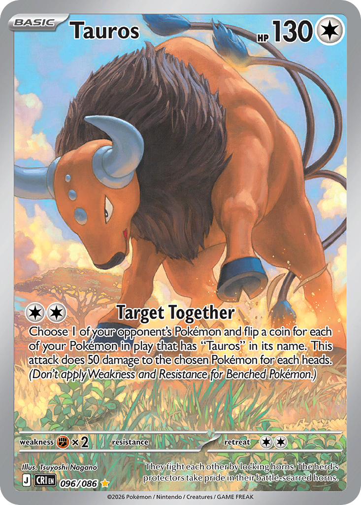 Tauros 96/86, Chaos Rising Pokémon card