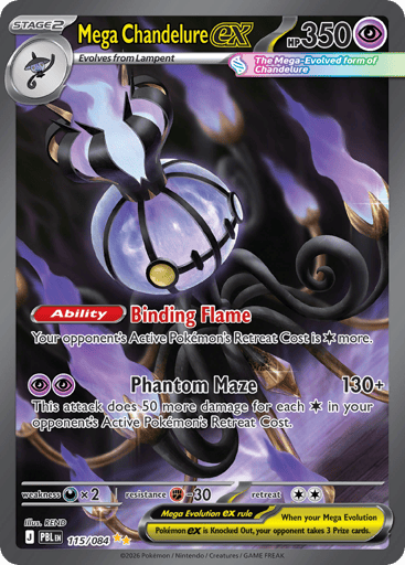 Mega Chandelure ex 115/84 from Pitch Black