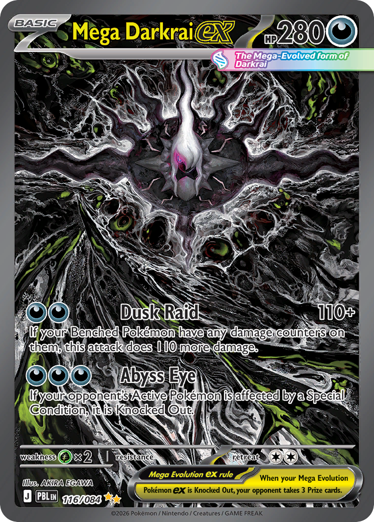 Mega Darkrai ex 116/84, Pitch Black Pokémon card