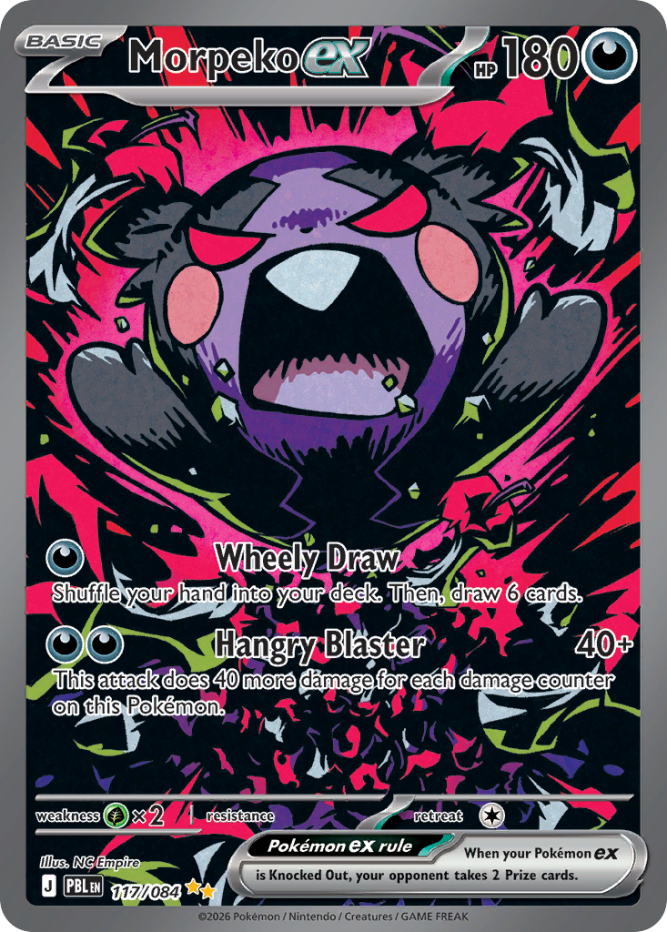 Morpeko ex 117/84, Pitch Black Pokémon card