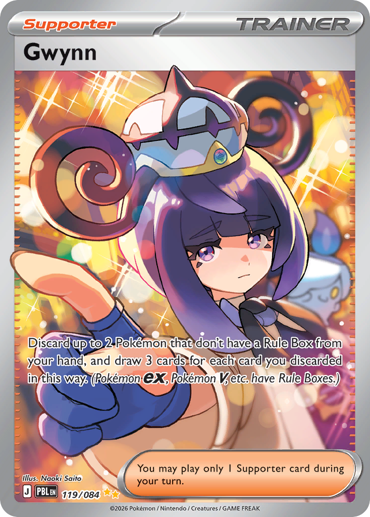 Gwynn 119/84, Pitch Black Pokémon card