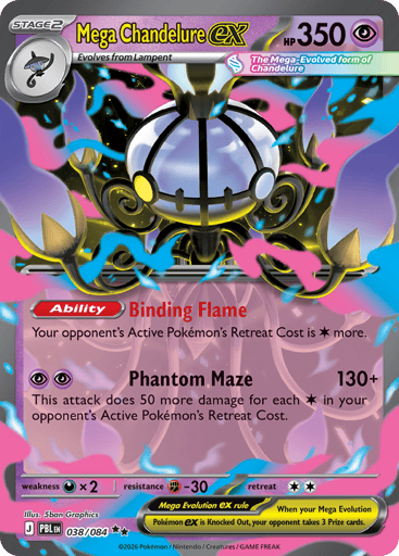 Mega Chandelure ex 38/84 from Pitch Black
