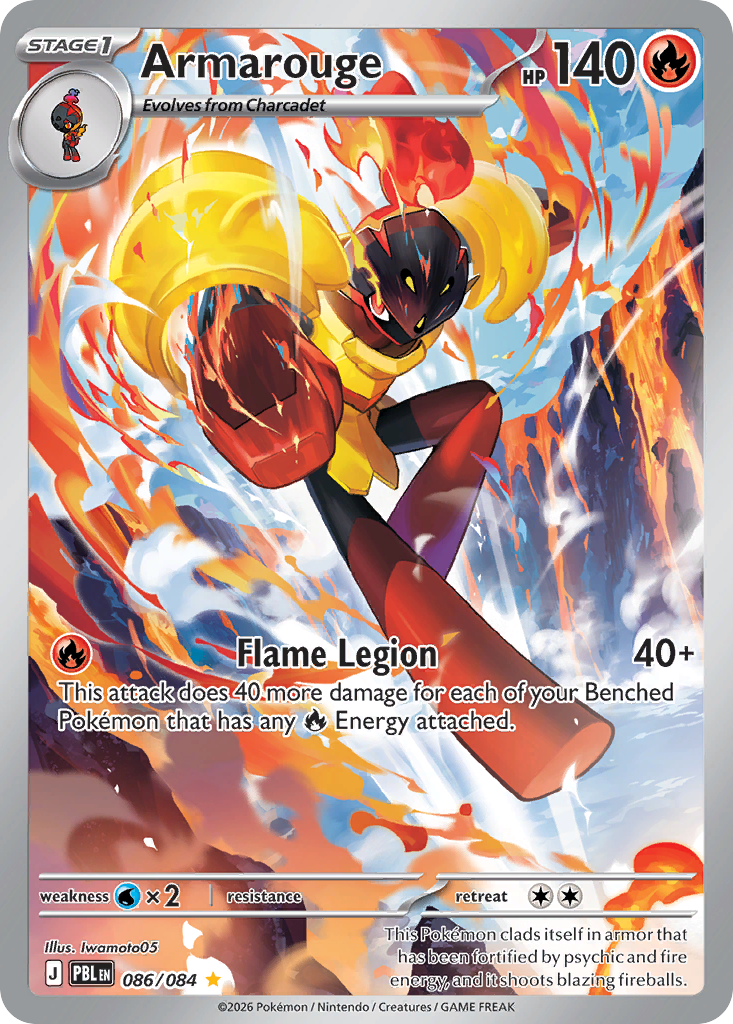 Armarouge 86/84, Pitch Black Pokémon card