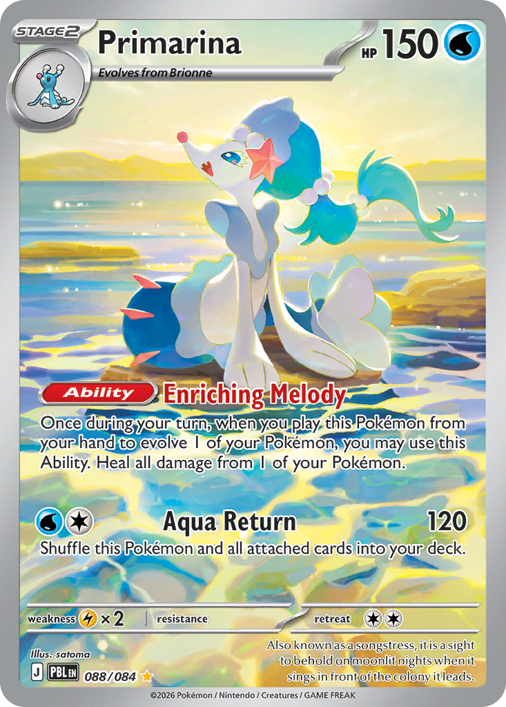 Primarina 88/84, Pitch Black Pokémon card