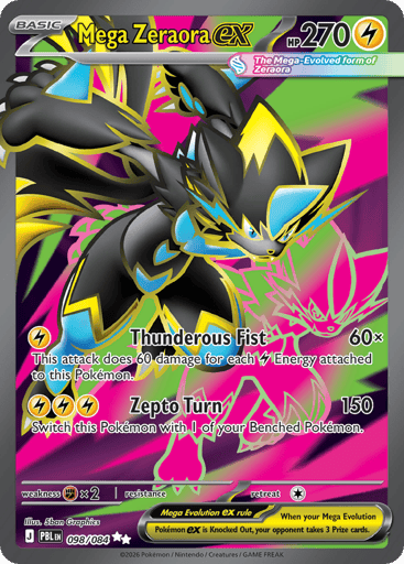 Mega Zeraora ex 98/84 from Pitch Black