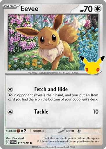 Eevee 116/128 from 30th Celebration