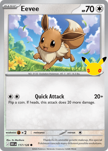 Eevee 117/128 from 30th Celebration