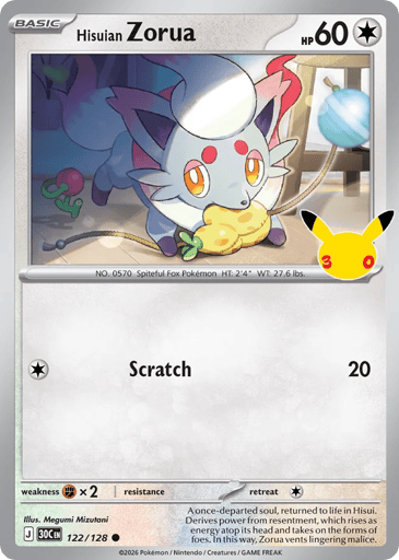 Hisuian Zorua 122/128 from 30th Celebration