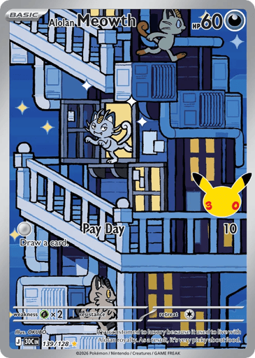 Alolan Meowth 139/128 from 30th Celebration