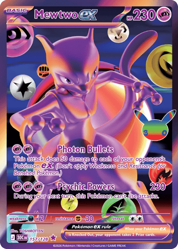 Mewtwo ex 157/128 from 30th Celebration