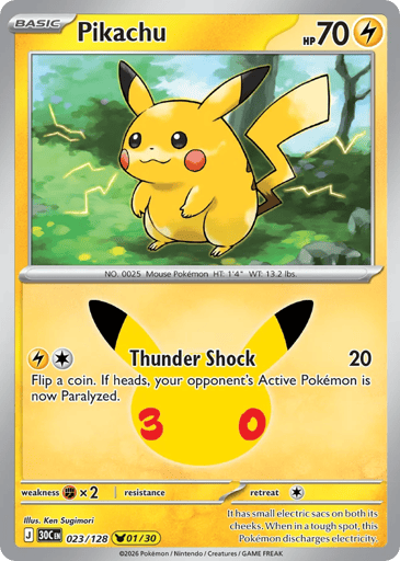 Pikachu 23/128 from 30th Celebration