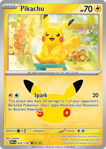 Pikachu 25/128 from 30th Celebration