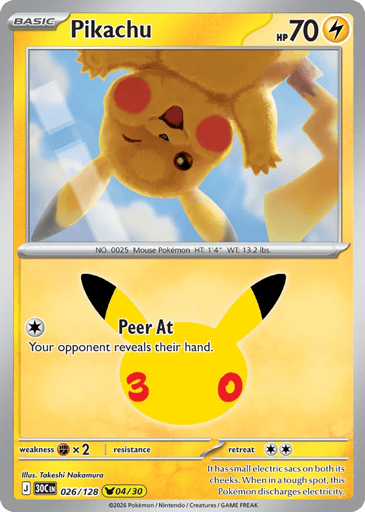 Pikachu 26/128 from 30th Celebration