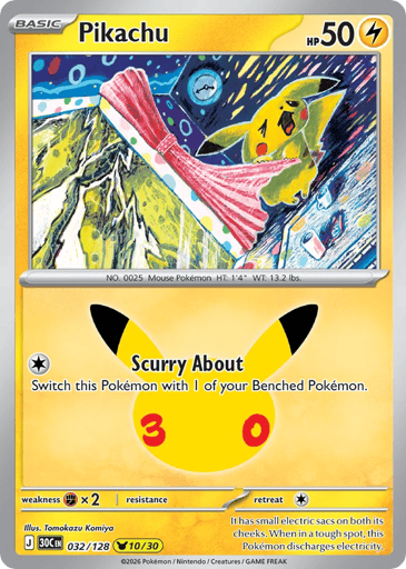 Pikachu 32/128 from 30th Celebration
