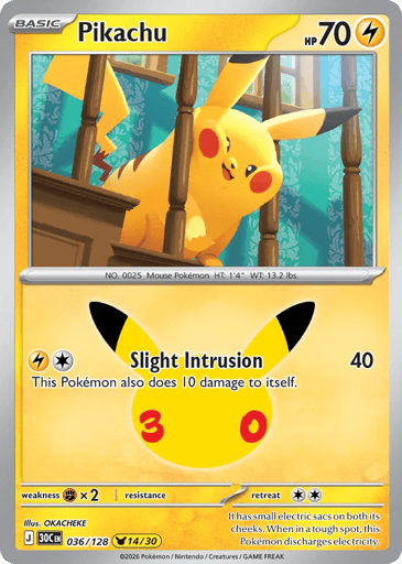 Pikachu 36/128 from 30th Celebration