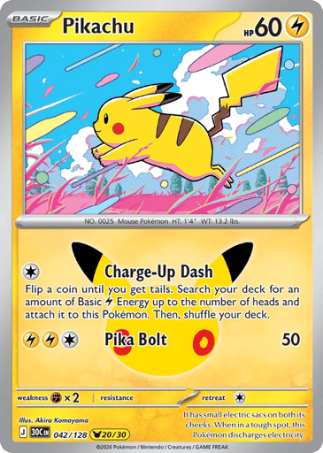 Pikachu 42/128 from 30th Celebration
