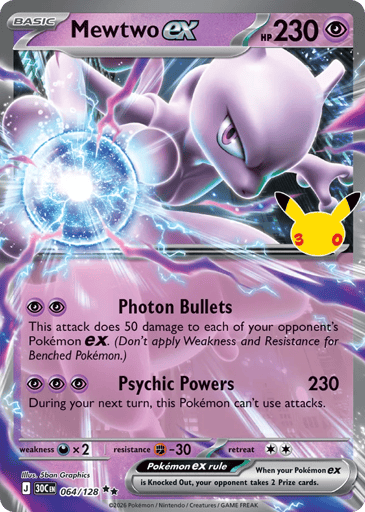 Mewtwo ex 64/128 from 30th Celebration
