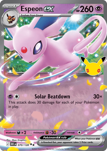 Espeon ex 70/128 from 30th Celebration
