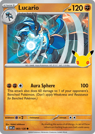 Lucario 83/128 from 30th Celebration