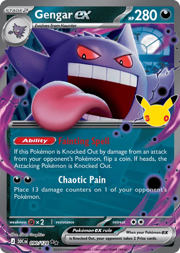 Gengar ex 90/128 from 30th Celebration