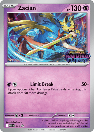 Zacian 15/71 from Mega Evolution Black Star Promos
