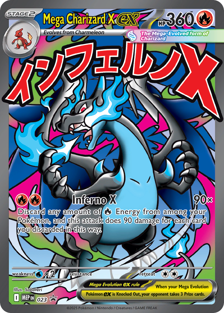 Mega Charizard X ex 23/71, Mega Evolution Black Star Promos Pokémon card