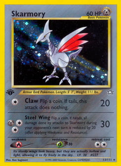 1st Edition Skarmory 13/111, Neo Genesis