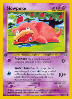 1st Edition Slowpoke 73/111, Neo Genesis