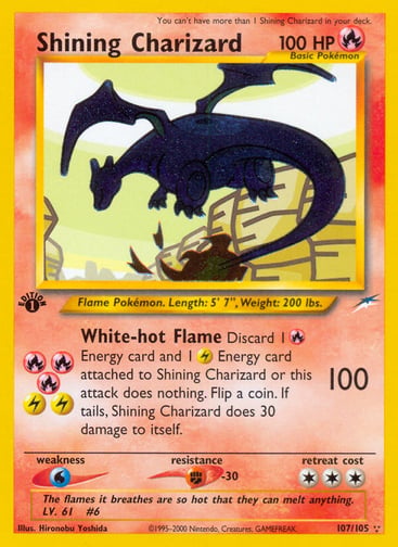 Shining Charizard 107/105 from Neo Destiny