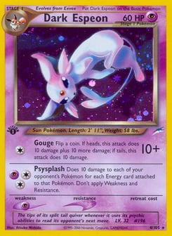 1st Edition Dark Espeon 4/105, Neo Destiny