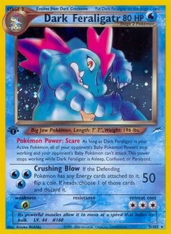 1st Edition Dark Feraligatr 5/105, Neo Destiny
