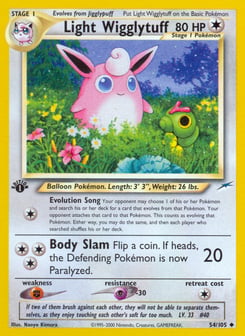1st Edition Light Wigglytuff 54/105, Neo Destiny