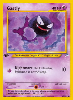 1st Edition Gastly 65/105, Neo Destiny
