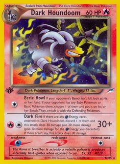 1st Edition Dark Houndoom 7/105, Neo Destiny