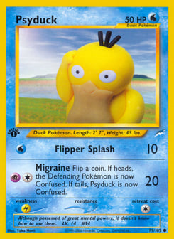 1st Edition Psyduck 79/105, Neo Destiny