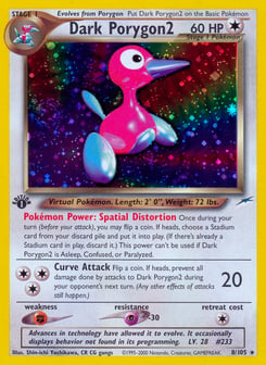 1st Edition Dark Porygon2 8/105, Neo Destiny