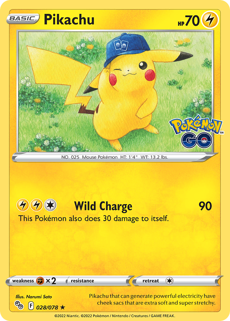Pikachu 28/78, Pokémon GO Pokémon card